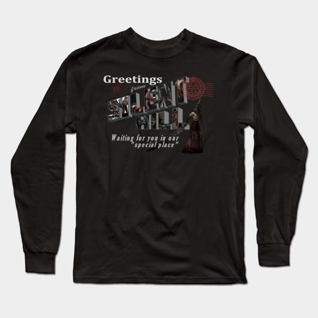 Silent Hill Greetings Long Sleeve T-Shirt by Screen Fiend Merch